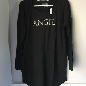 Victoria’s Secret “Angel” Black Sleepshirt Medium